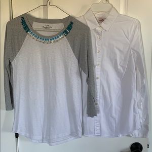 J crew shirts. Size small and xs